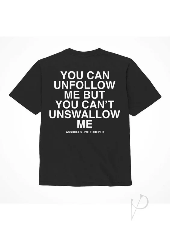 Alf Unfollow Me Tshirt Medium Black