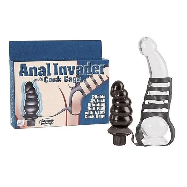 Anal Invader With Cock Cage