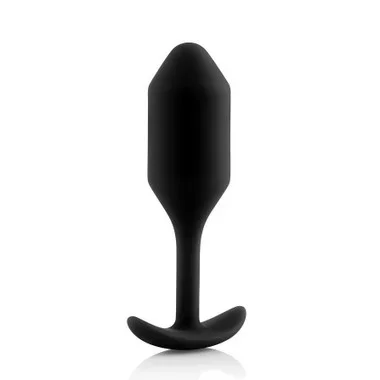 b-Vibe Snug Plug 2 Weighted Silicone Butt Plug Black
