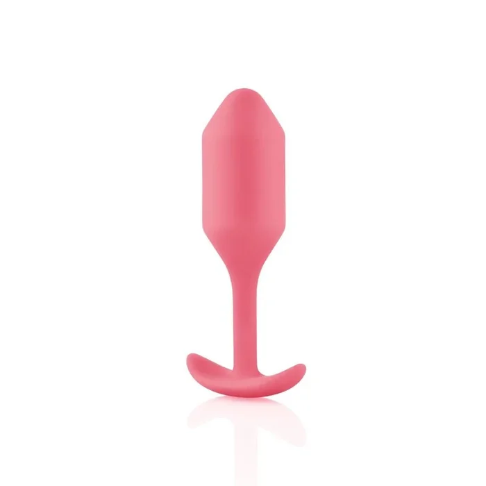 b-Vibe Snug Plug 2 Weighted Silicone Butt Plug Coral