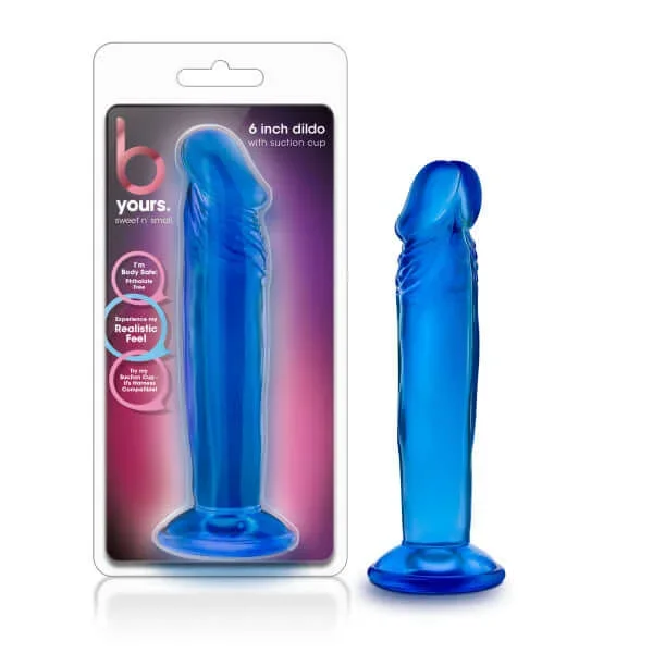 B Yours Sweet N Small 6 inches Dildo With Suction Cup Blue from Blush Novelties