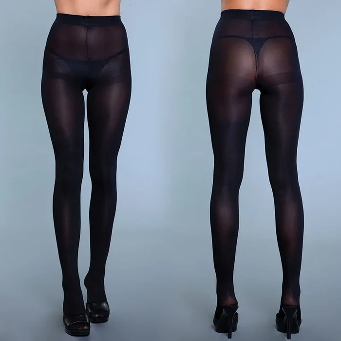 BeWicked Perfect Nylon Pantyhose-Black O/S