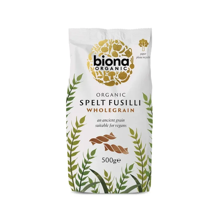 Biona Organic Wholegrain Spelt Fusilli Pasta