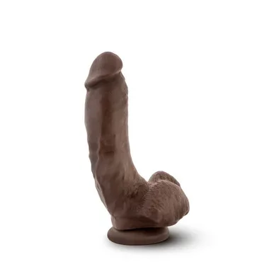 Blush Novelties Dr Skin Mr Mayor 9 inch Realistic Dildo with Balls & Suction Cup Chocolate