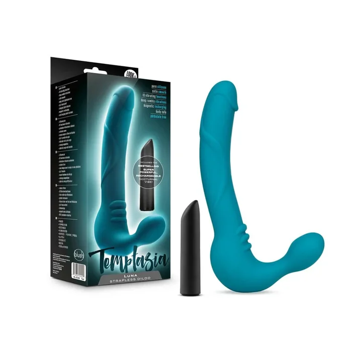Blush Temptasia Teal Luna Strapless Silicone Dildo