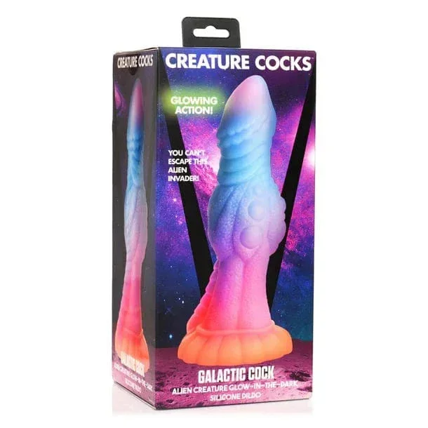 Creature Cocks Galactic Cock Alien Glow-In-Dark Silicone Dildo