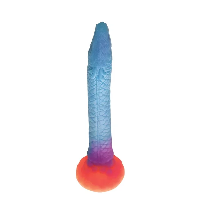 Creature Cocks Makara Glow In The Dark Snake Silicone Dildo Blue Pink