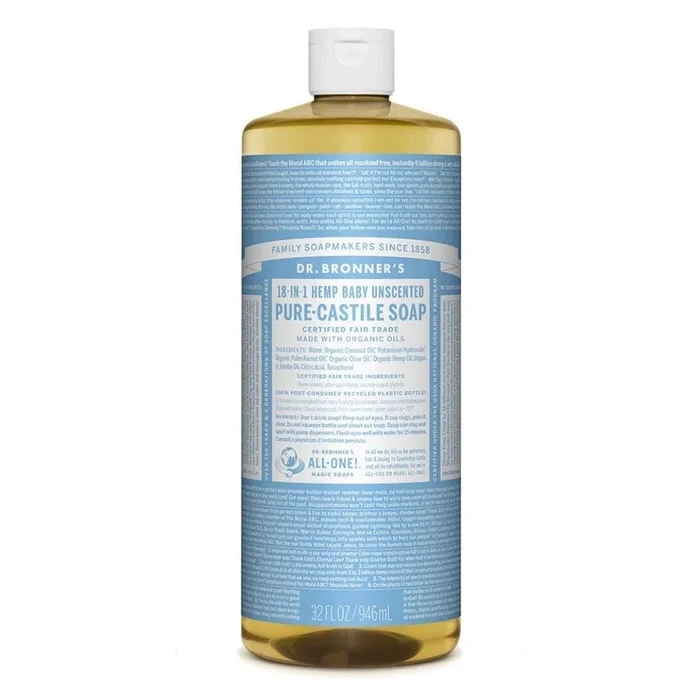 Dr. Bronner Baby Mild Unscented Pure Castile Soap