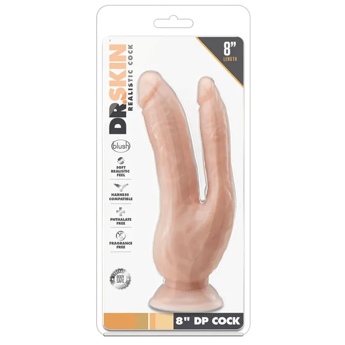 Dr. Skin 8″ DP Cock-Vanilla