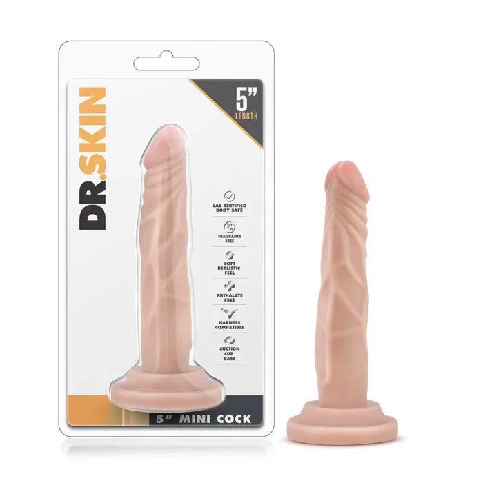 Dr. Skin By Blush® | Realistic Beige 5.75-Inch Long Dildo With Suction Cup Base