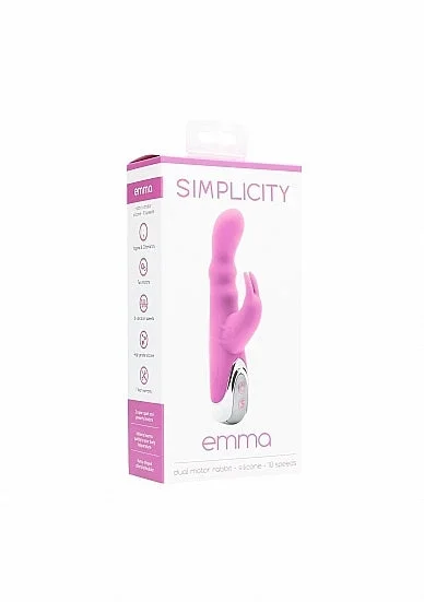 Emma Rabbit Vibrator Silicone 10 Speeds Pink