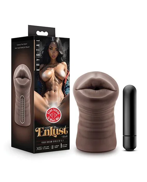 EnLust Mouth Stroker With Vibrating Bullet -Krystal
