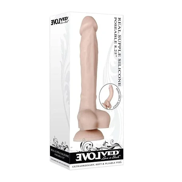Evolved Real Supple Silicone Poseable 8.25″ Dildo