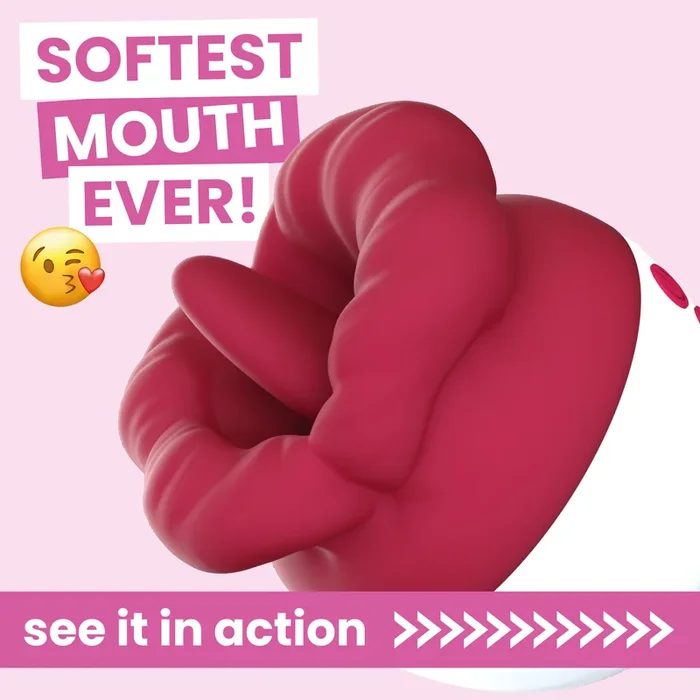 Flaming Red Lips Self-Motion Flickering Tongue Clit Stimulator