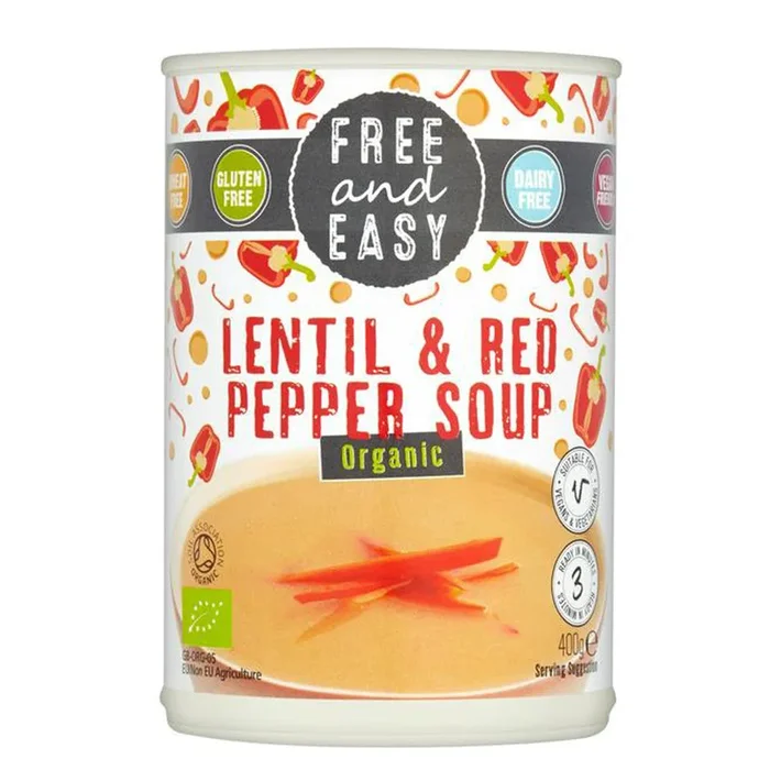 Free & Easy Lentil & Red Pepper Soup