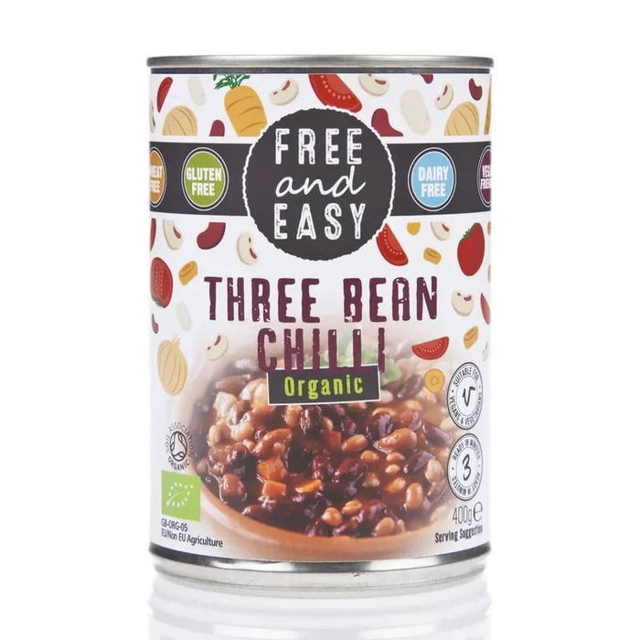 Free & Easy Organic Three Bean Chilli