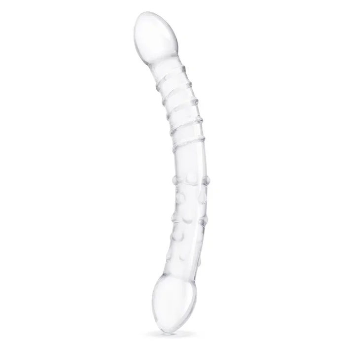 Glas Girthy Double Trouble Glass Dildo Clear 12 Inch
