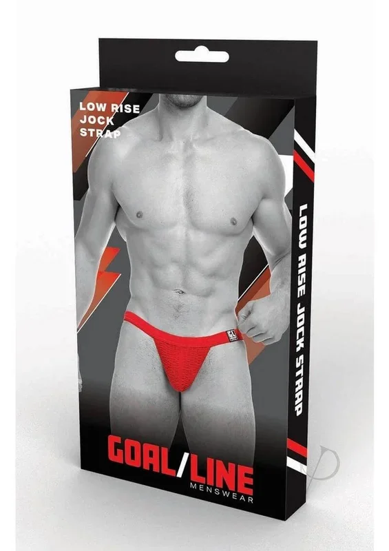 Goal Line Low Rise Jockstrap Red Small Medium