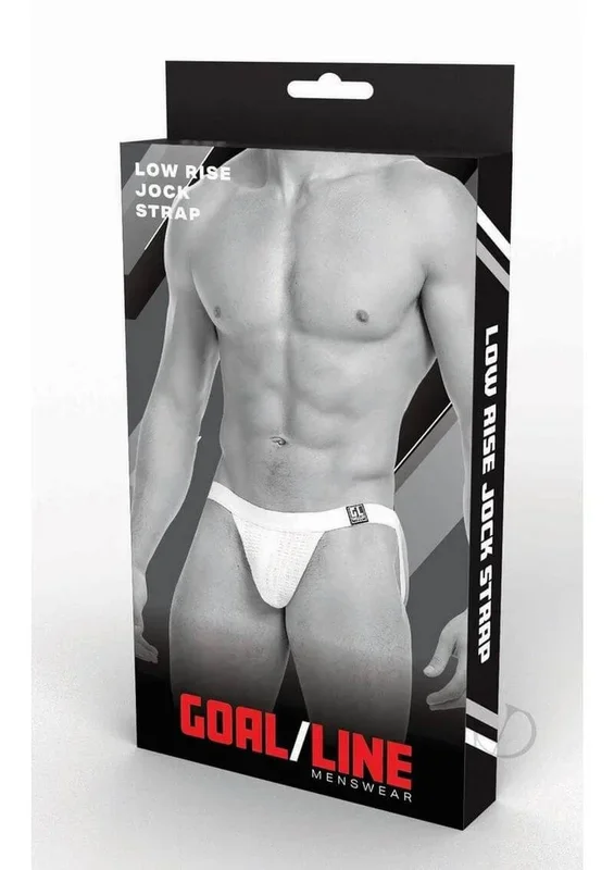 Goal Line Low Rise Jockstrap White Small Medium