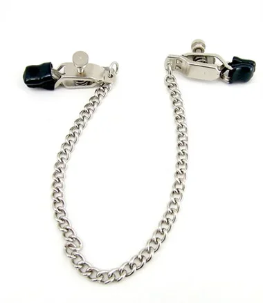H2H Criss Cross Nipple Clamps with Chain Chrome