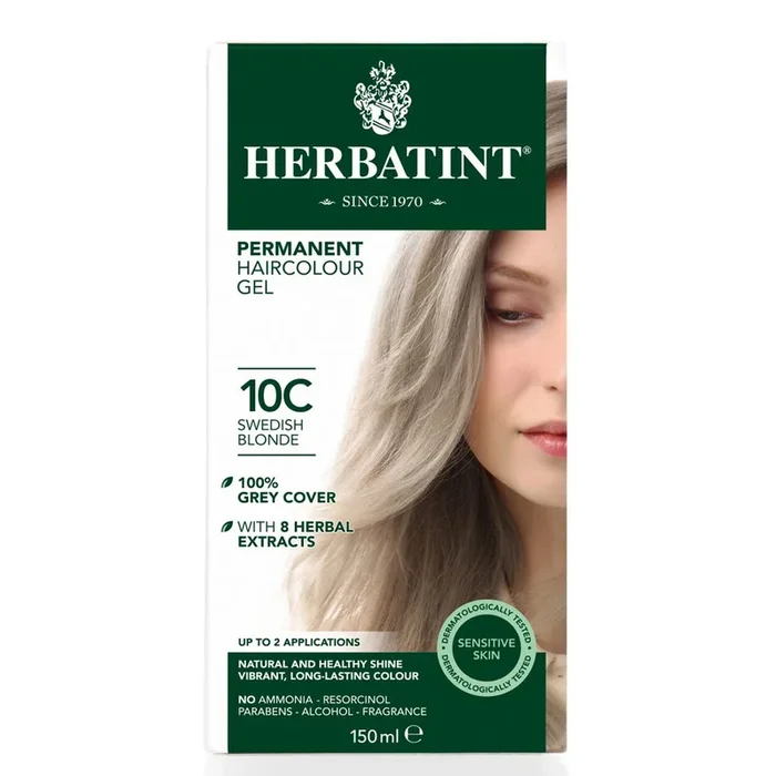Herbatint Permanent Hair Colour Gel – 10C Swedish Blond