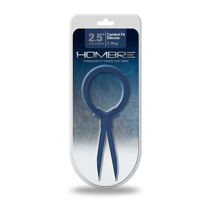 Hombre Comfort Fit Silicone Adjustable C-Ring Navy