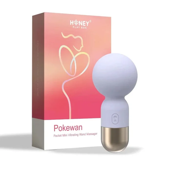 Honey “Pokewan” Pocket Mini Vibrating Wand -Purple