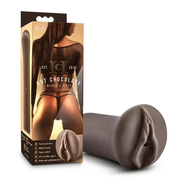Hot Chocolate By Blush® | Nicole’s Kitty Realistic Chocolate Body Part Vagina Masturbator