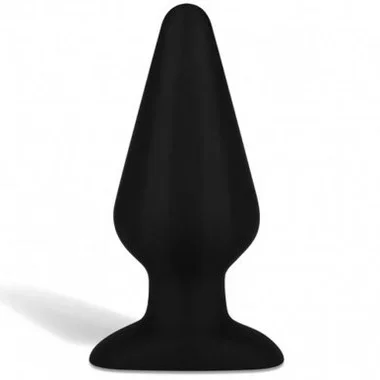 Hustler Toys All About Anal 6 inch Seamless Silicone Anal Plug Black