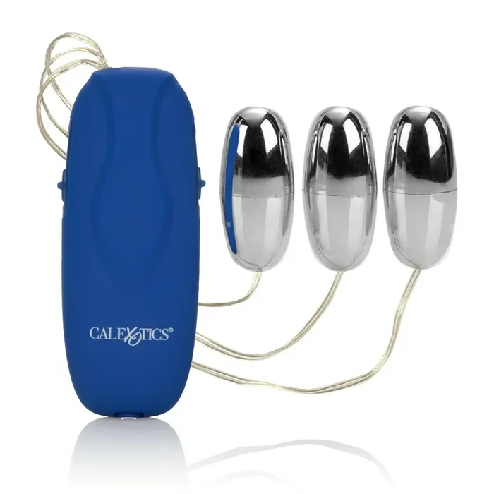 Interactive Trio Bullets Blue Triple Egg Vibrator