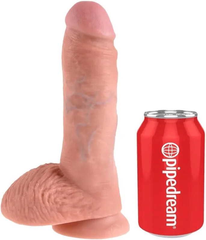 King Cock 8″ with Balls Flesh