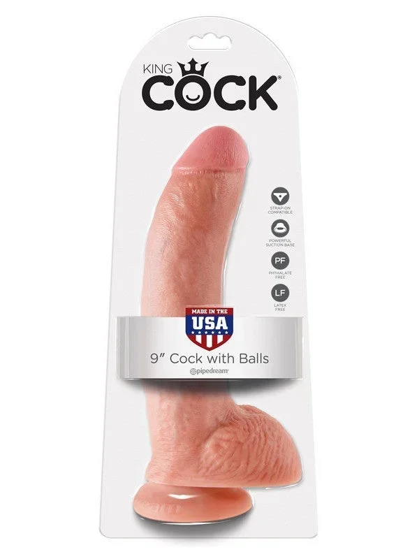 King Cock – 9 in. Cock With Balls Flesh