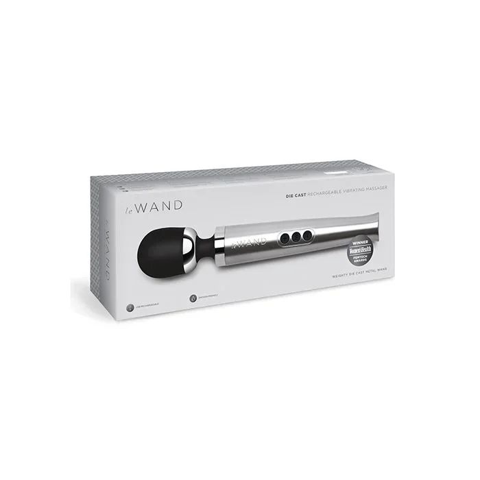Le Wand Die Cast Rechargeable Vibrating Massager – Silver