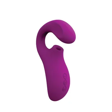 LELO ENIGMA 8-function Rechargeable Silicone Dual Action Sonic Clitoral & G-Spot Massager Deep Rose