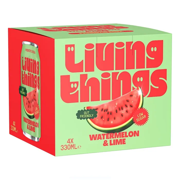 Living Things Watermelon & Lime All Natural Soda Multipack