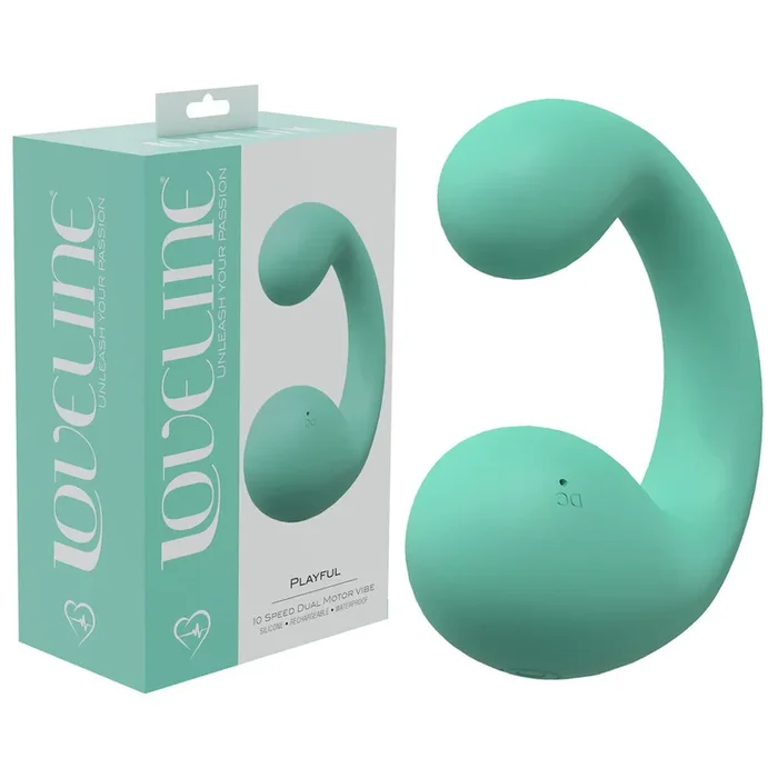 LOVELINE Playful – Green – Green 8.5 cm Dual Vibrator