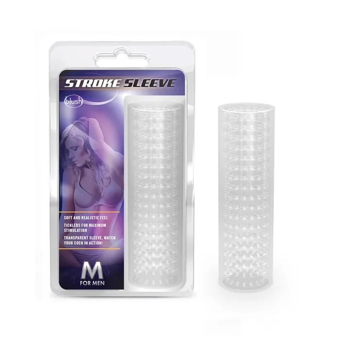 M For Men By Blush® | Stroke Sleeve Clear Masturbator / Stroker