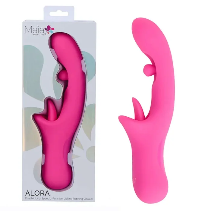 Maia ALORA – 24.1 cm USB Rechargeable Rotating & Licking Vibrator