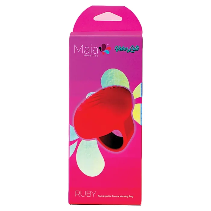 Maia Ruby Silicone Vibrating Finger Ri…