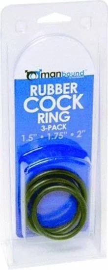 Manbound Rubber Cock Ring 3 pack