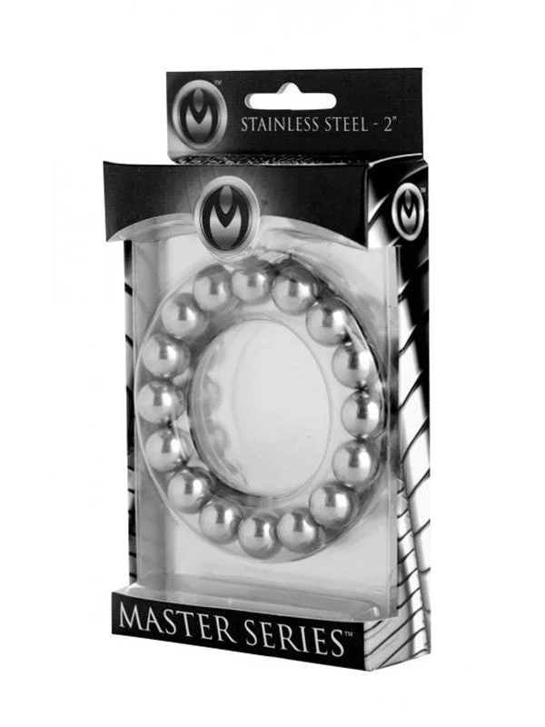 Meridian Stainless Steel Beaded 2 in. Cockring