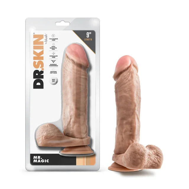 Mr. Magic 9″ Dildo by Dr. Skin – Beige