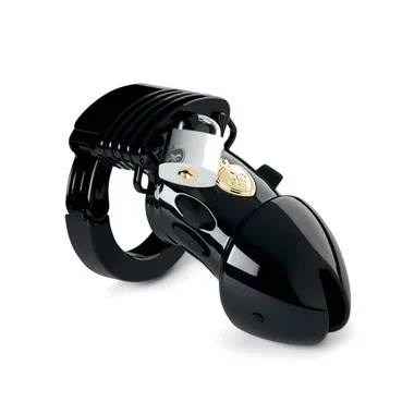 Mystim Pubic Enemy No 1 Black Edition Electrostim Male Chastity Cage