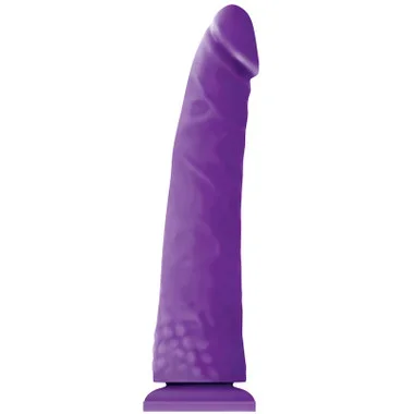 NS Novelties Colours Pleasures Thin 8 inch Silicone Dong Purple