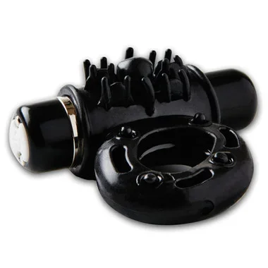NU Sensuelle Single Action Cockring with 7-Function Rechargeable Bullet Black
