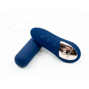 NU Sensuelle Wireless Bullet Plus 15-Function Rechargeable Remote Control Vibrator Navy Blue