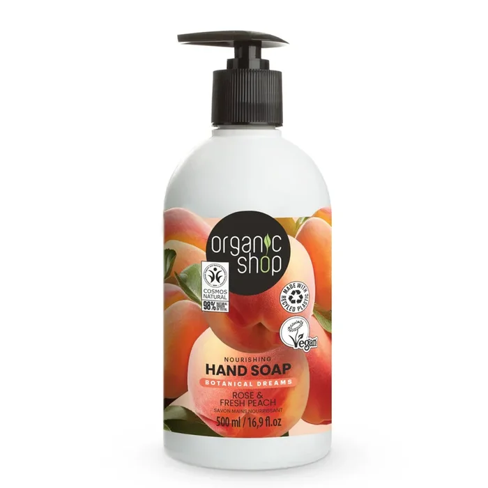Organic Shop Rose Peach Hand Soap