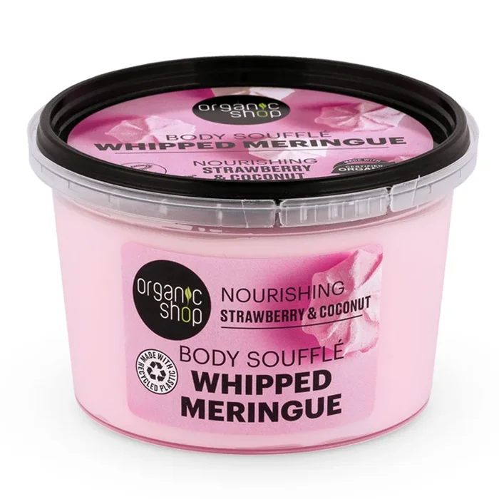Organic Shop Whipped Meringue Nourishing Body Souffle Strawberry & Coconut