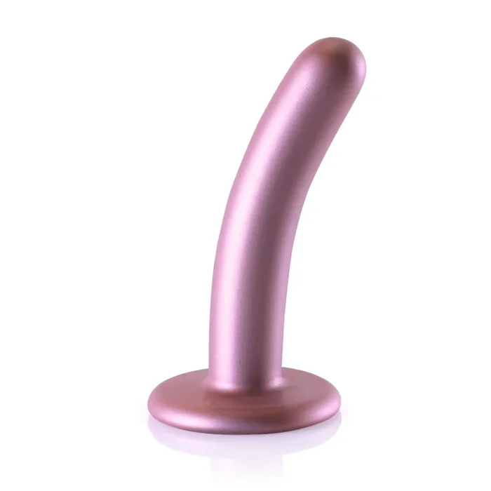 Ouch Smooth Silicone G-Spot Dildo Metallic Rose 5 Inch
