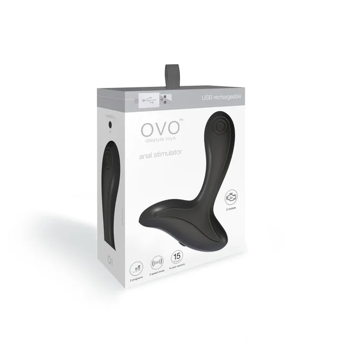 OVO Q1 Rechargeable Anal Toy Black